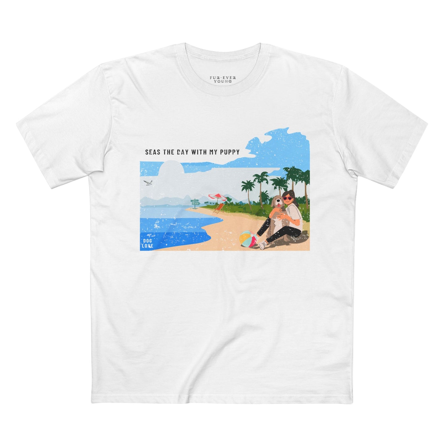 Seas the Day With My Puppy – Women’s Cotton T-shirt
