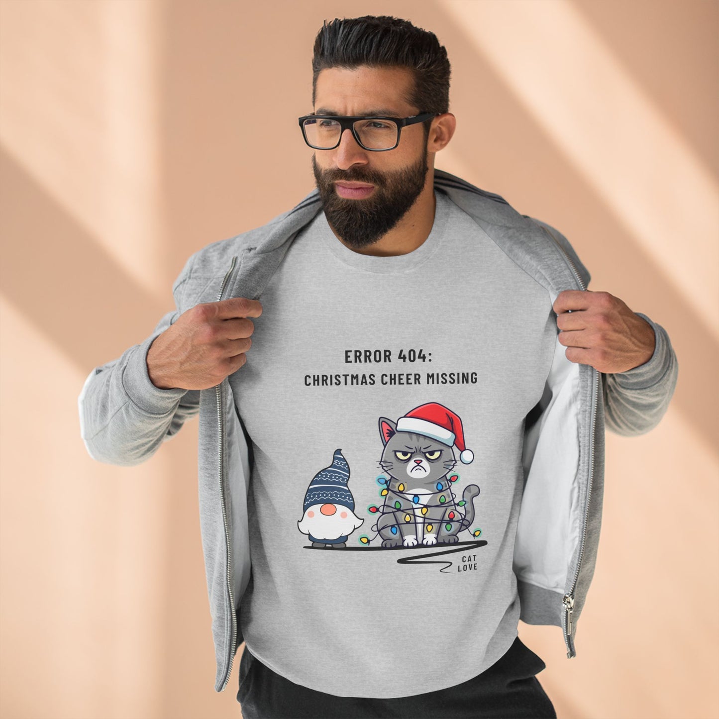 Error 404 – Gnome & Cat Edition - Unisex Sweatshirt