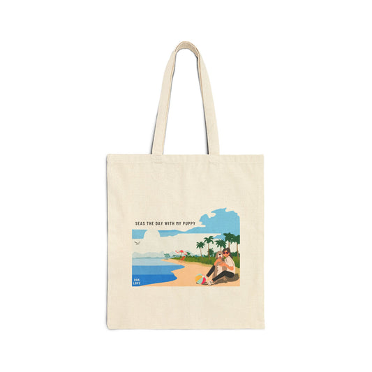 Seas the Day With My Puppy - Cotton Bag