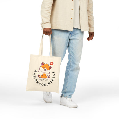Nap, Snack, Repeat Hamster - Cotton Bag