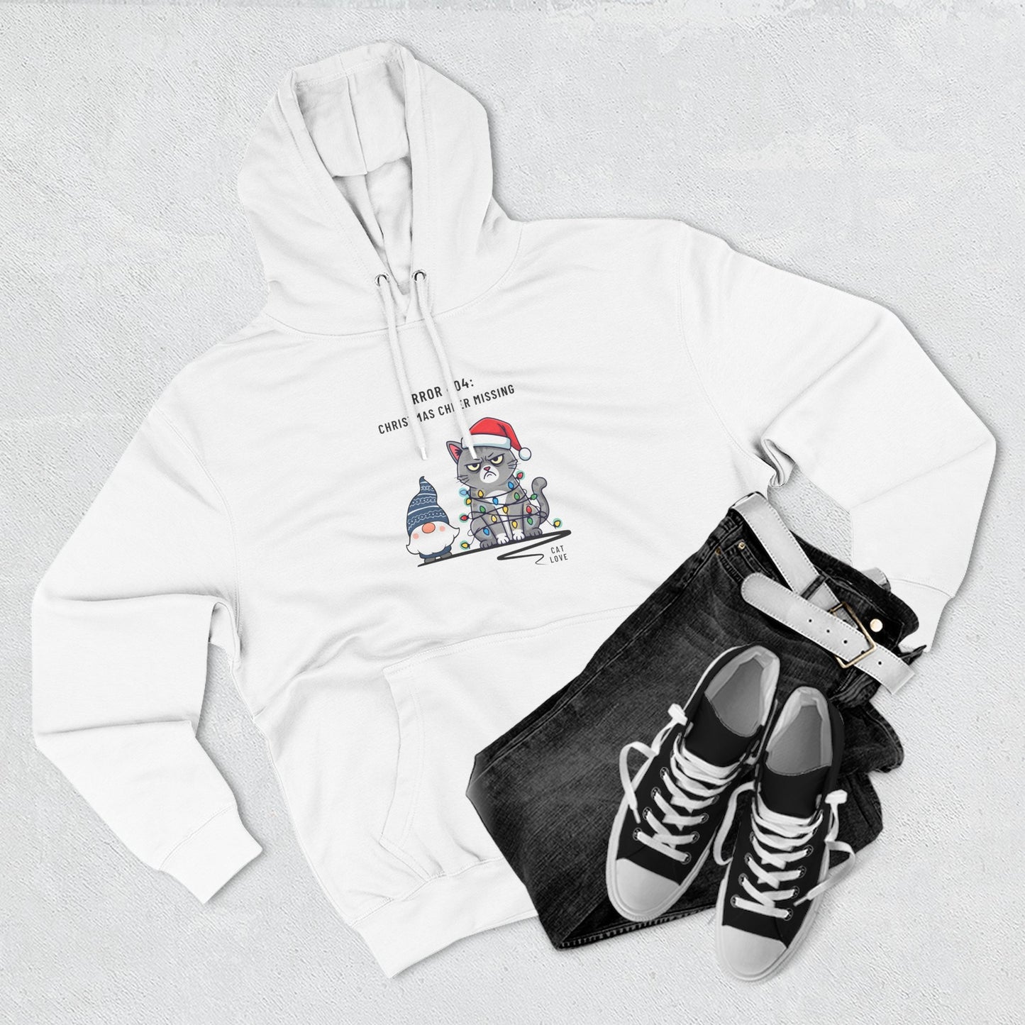 Error 404 – Gnome & Cat Edition - Unisex Hoodie