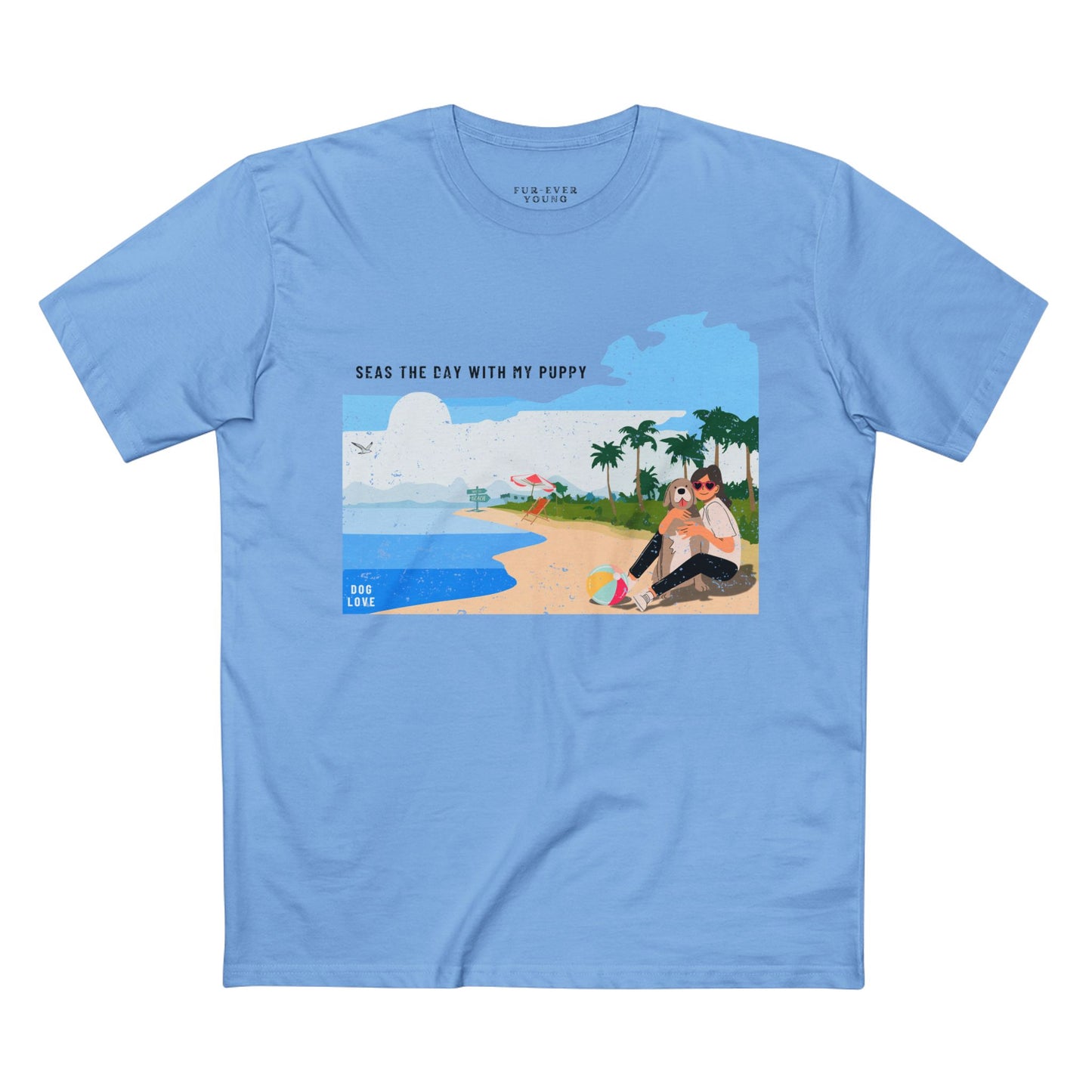 Seas the Day With My Puppy – Women’s Cotton T-shirt