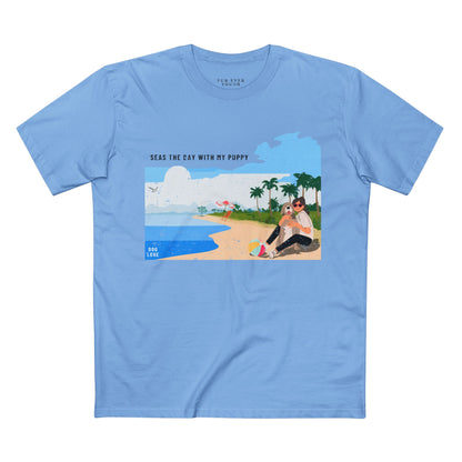 Seas the Day With My Puppy – Women’s Cotton T-shirt