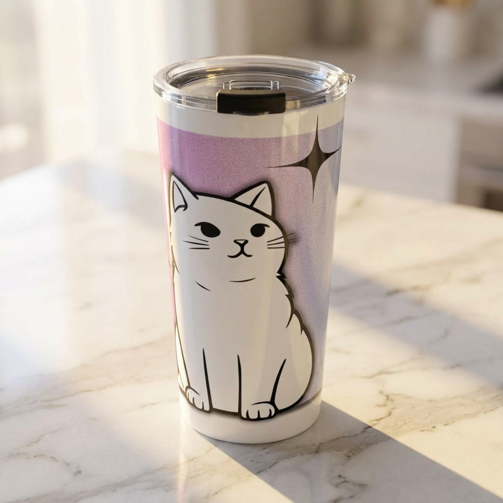White Cat Energy - Tumbler 20oz