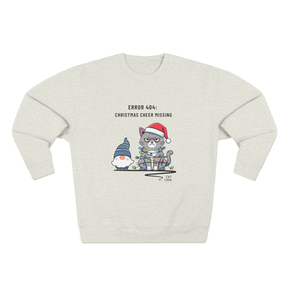 Error 404 – Gnome & Cat Edition - Unisex Sweatshirt