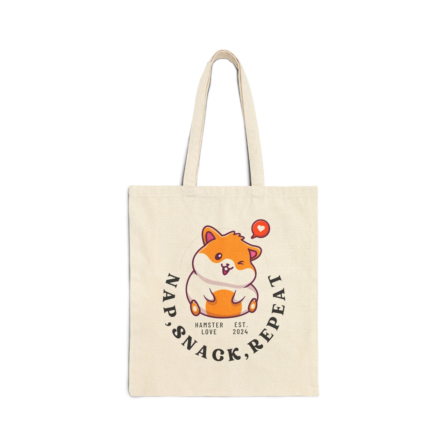 Nap, Snack, Repeat Hamster - Cotton Bag