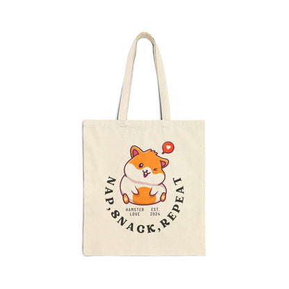 Nap, Snack, Repeat Hamster - Cotton Bag