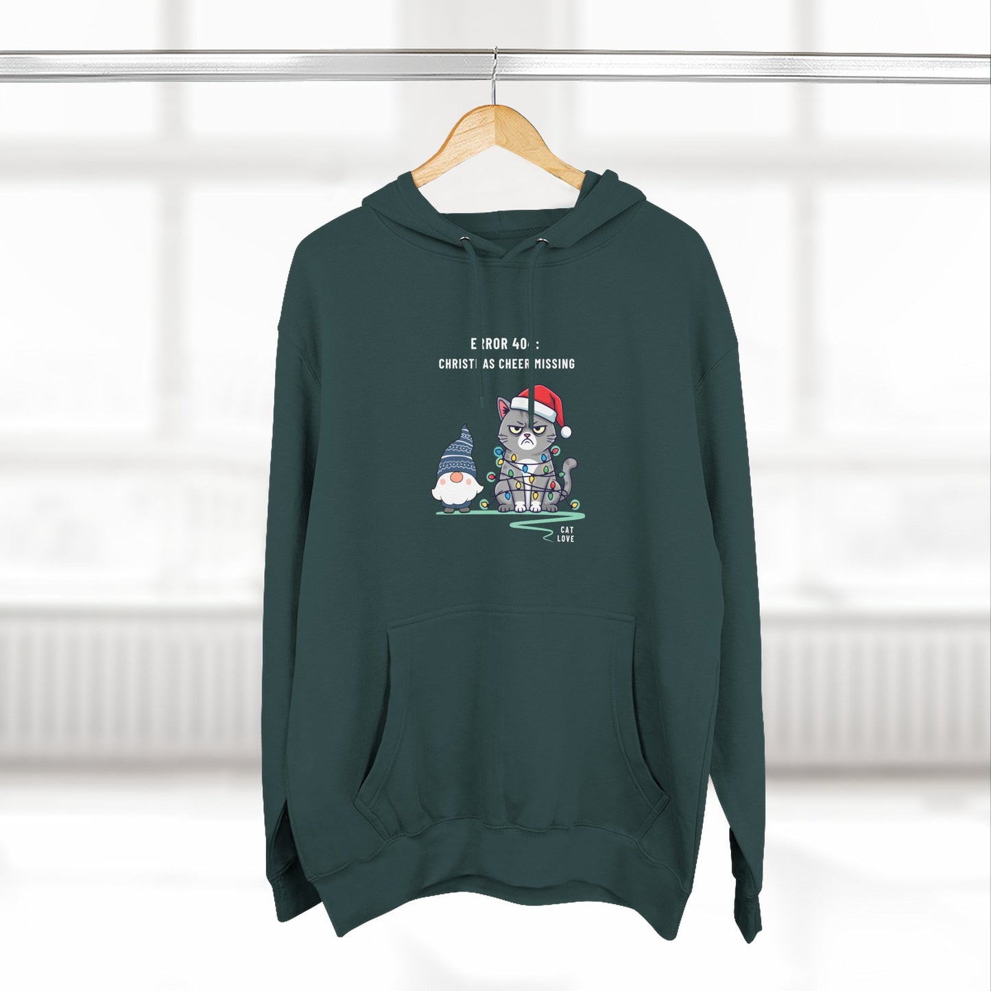 Error 404 – Gnome & Cat Edition - Unisex Hoodie