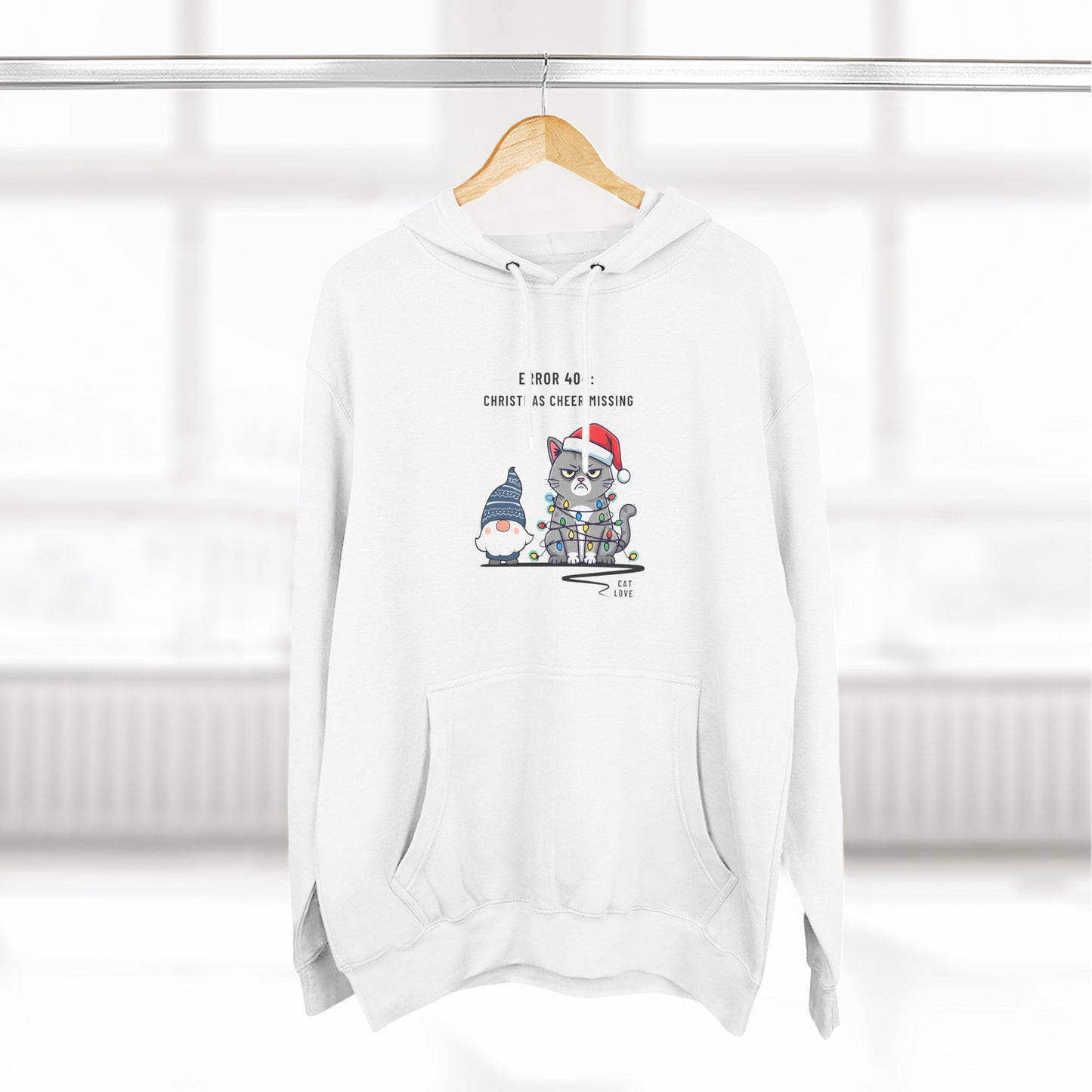 Error 404 – Gnome & Cat Edition - Unisex Hoodie