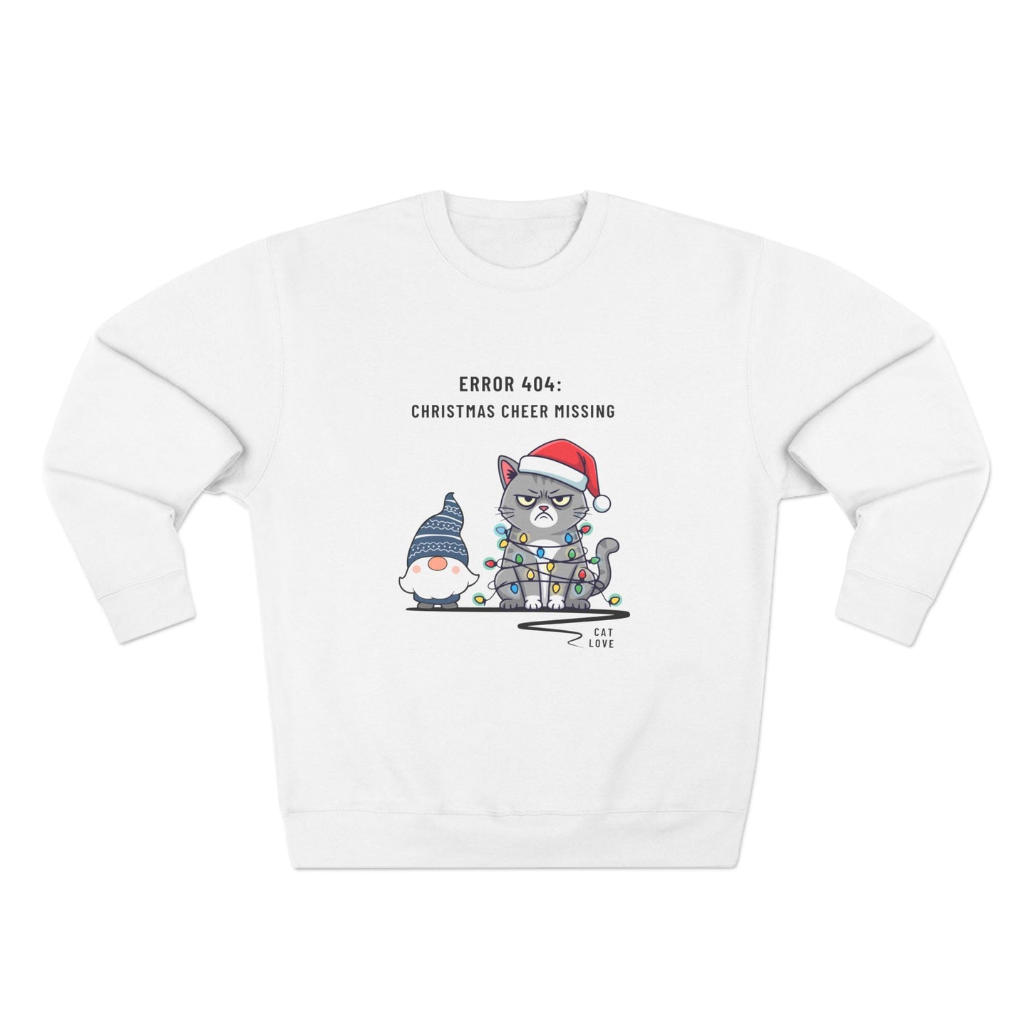 Error 404 – Gnome & Cat Edition - Unisex Sweatshirt