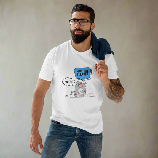 Meow Means Feed Me. Now! – Unisex Cotton T-Shirt
